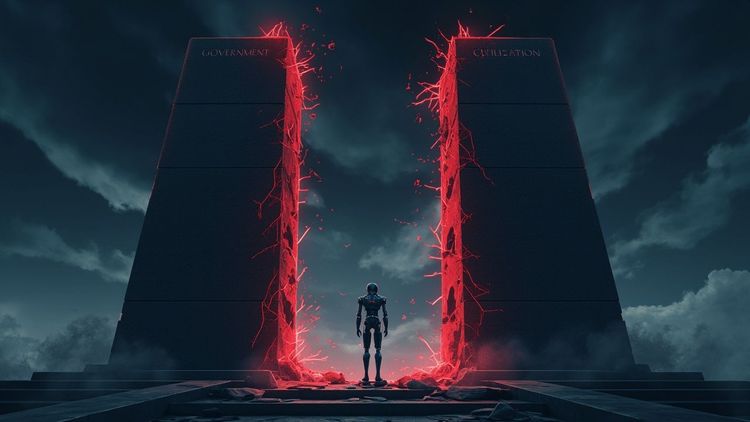 Anthropic 公司的人形 AI 机器人站在