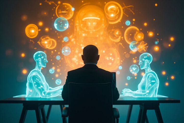 AI 杠杆放大示意
