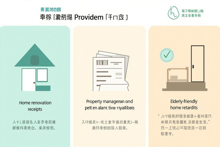 三种提取场景:装修发票 / 物业费单据 / 适老化改造